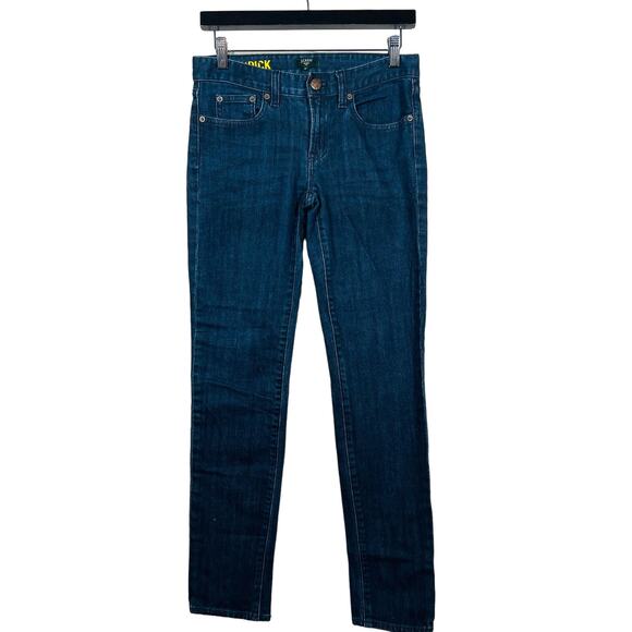 J Crew Toothpick Stretch SKinny Jeans Dark Wash Blue - 27 - Picture 1 of 4